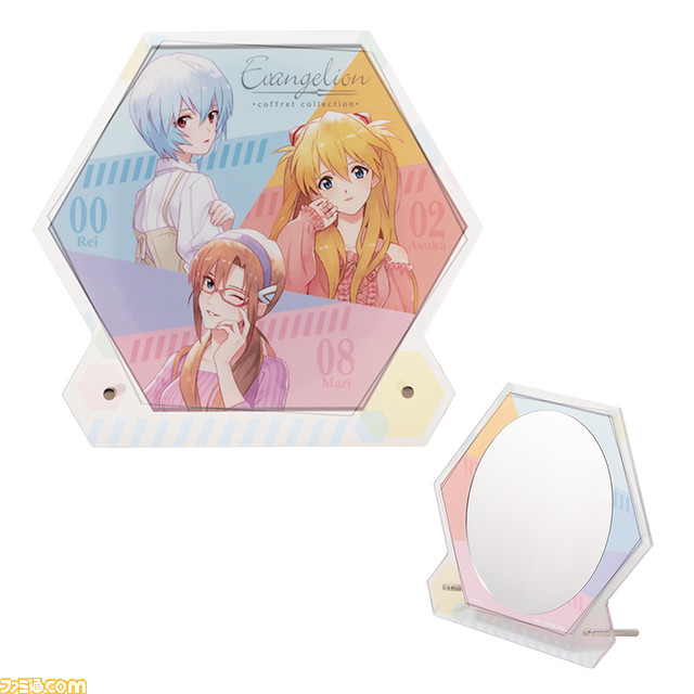 『エヴァンゲリオン』一番コフレが本日3/13発売。アスカ、レイ、マリのメイクパレットなど全6等級、D賞はA.T.フィールド全開でお肌を守るルースパウダー