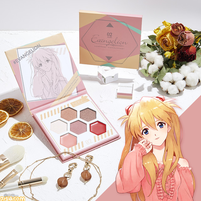 『エヴァンゲリオン』一番コフレが本日3/13発売。アスカ、レイ、マリのメイクパレットなど全6等級、D賞はA.T.フィールド全開でお肌を守るルースパウダー