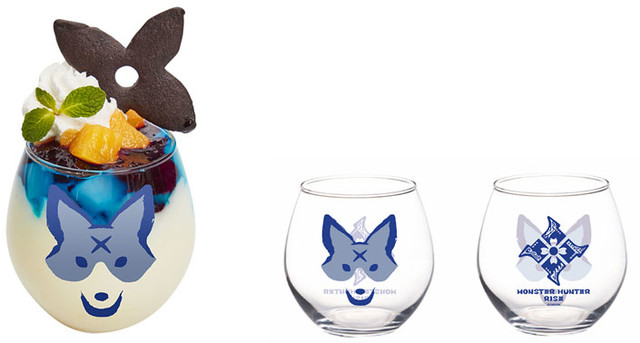 『モンスターハンターライズ』דカプコンカフェ”イオンレイクタウン店のコラボメニューを公開。オトモアイルーのパフェやマガイマガドの天丼などが販売