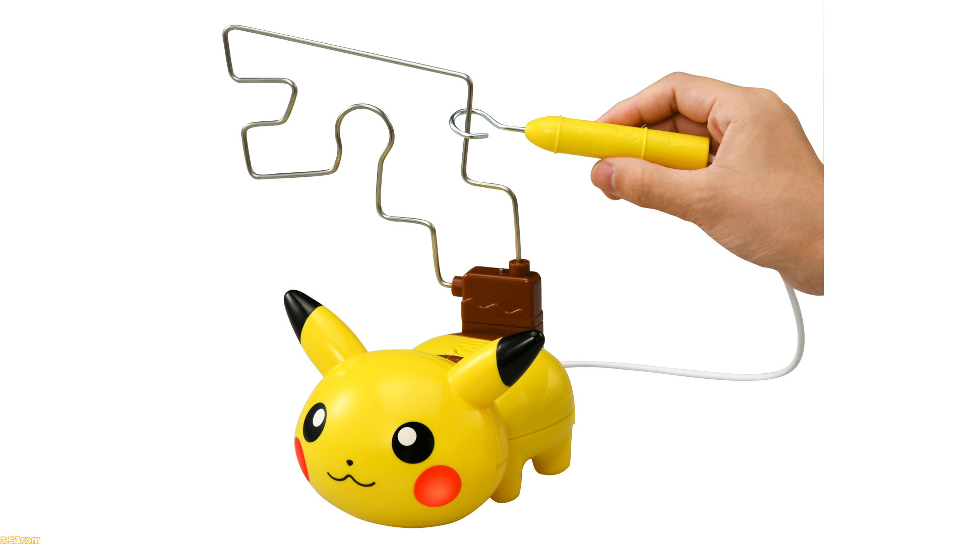 ピカチュウのビリビリマシーン でんげきチュウい ビリビリピカチュウ が4 24に発売 しっぽ形のコースに触れるとスティックが振動 ゲーム エンタメ最新情報のファミ通 Com