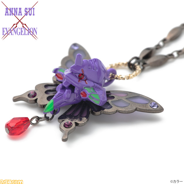 『エヴァンゲリオン』と『ANNA SUI』のコラボ第2弾アクセサリーが予約開始。初号機が蝶に、ロンギヌスの槍がピアスやイヤリングに