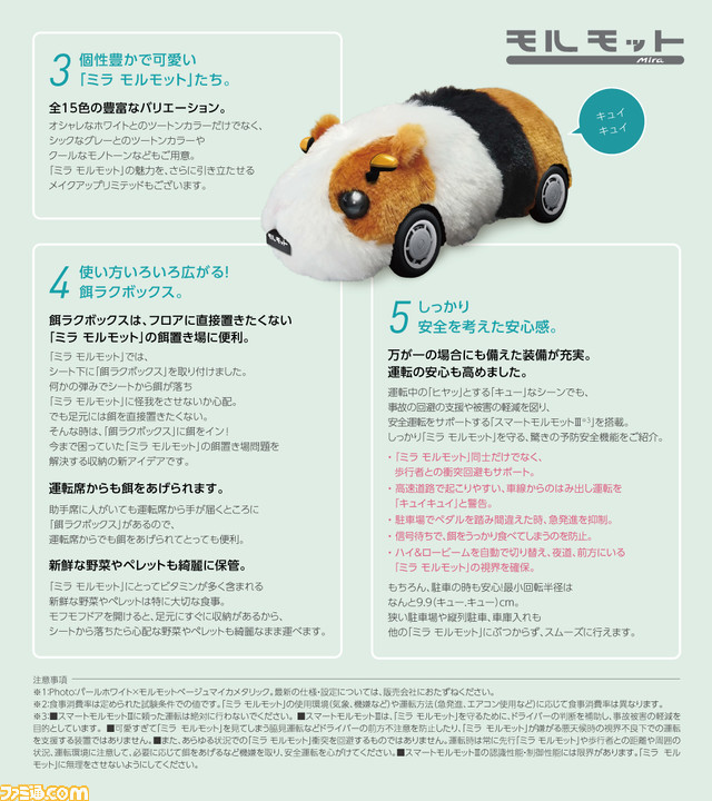 ダイハツが新型軽自動車“ミラ モルモット”を発売。かわいらしいデザインで乗り心地も抜群【エイプリルフール】