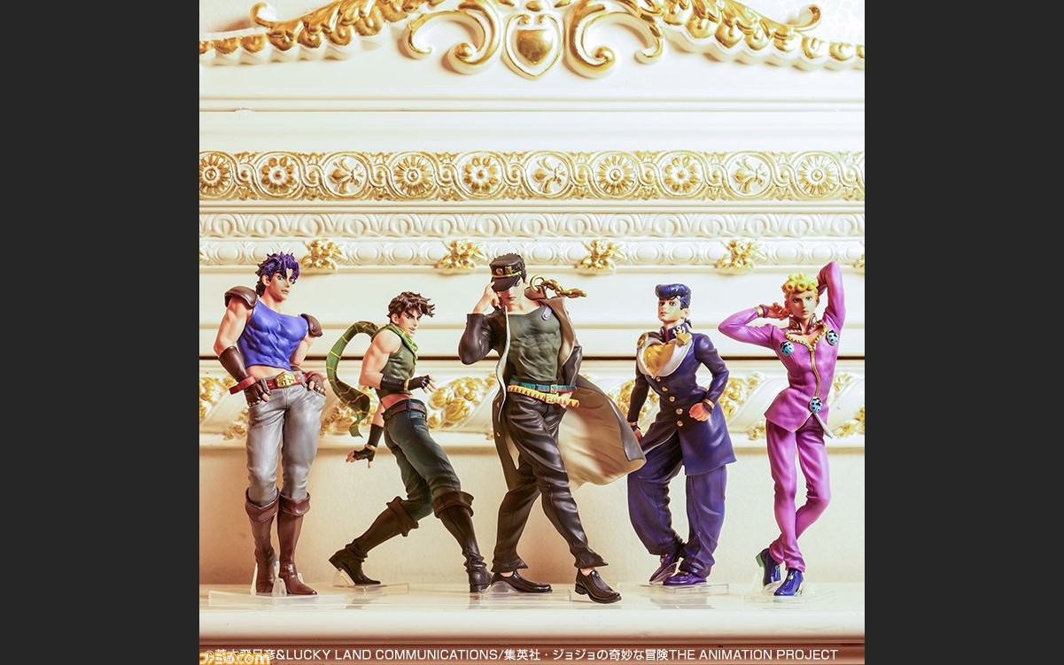 一番くじ ジョジョの奇妙な冒険 Jojo S Assemble が本日4 10発売 ジョナサン ジョセフ 承太郎 仗助 ジョルノのフィギュアにズキュウウウン ファミ通 Com