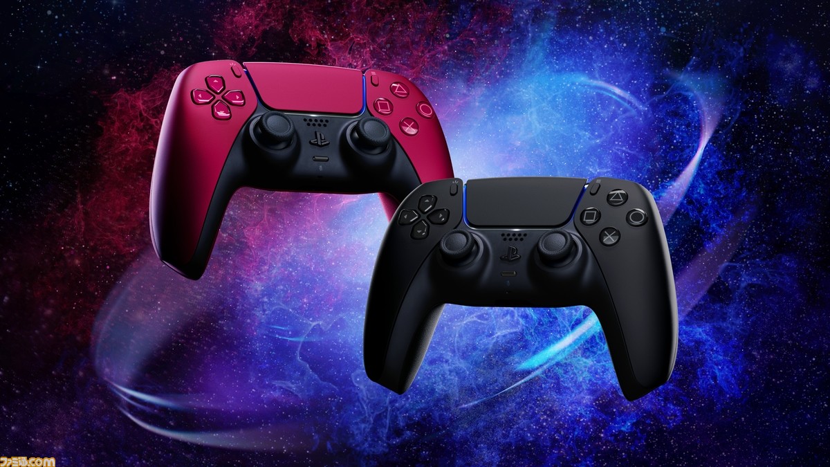 PS5コントローラー新色“ミッドナイト ブラック”と“コズミック レッド 