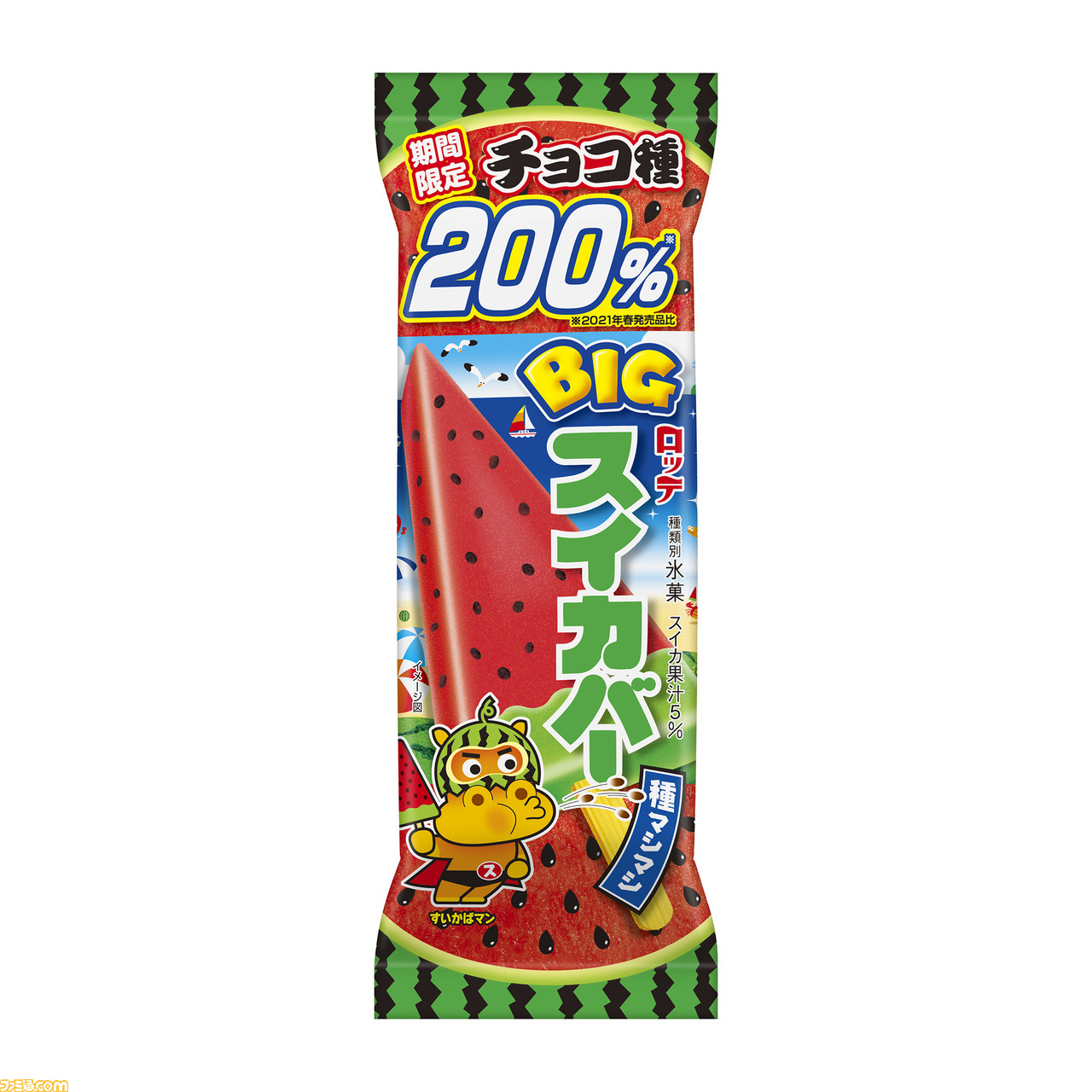 Bigスイカバー チョコ種0 がコンビニ限定で7月5日発売 今年の夏はチョコ種マシマシ ファミ通 Com