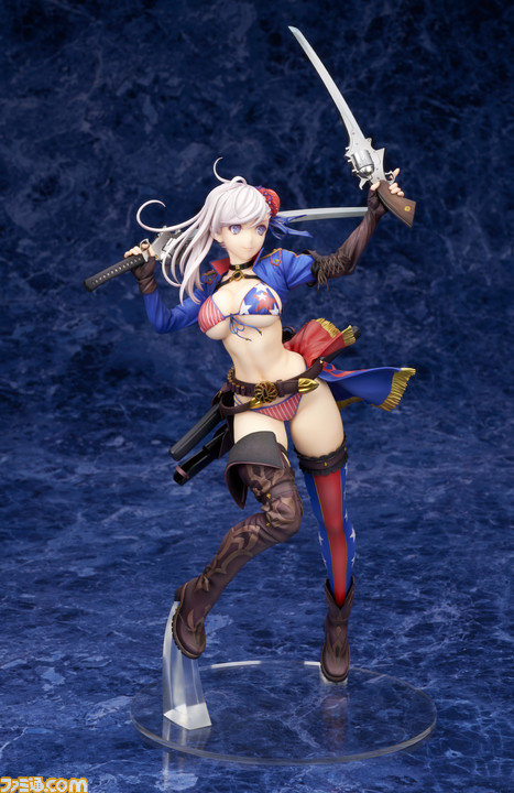 Fgo 水着姿の宮本武蔵の1 7フィギュアが予約受付中 美しいボディラインが引き立つ 二刀流を構えたポーズを再現 ゲーム エンタメ最新情報のファミ通 Com