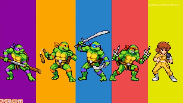 忍者タートルズ『TMNT Shredder’s Revenge』にエイプリルが参戦。マイクを持ちながらタートルズと共闘!【gamescom 2021】