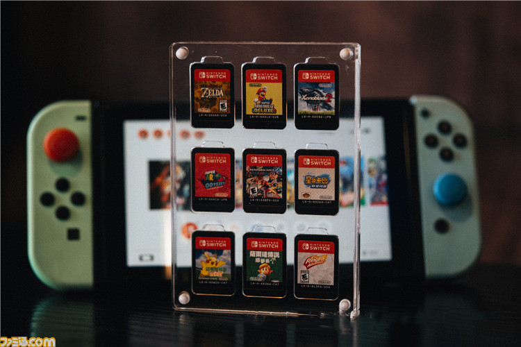 Switchのゲームカード向けディスプレイケースが発売。分厚いアクリル製