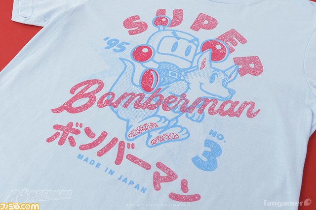 『ボンバーマン』シリーズお馴染みのパートナーが一緒になったオリジナルTシャツが販売開始！ レトロTシャツやピンバッジ、ぬいぐるみなども受付中