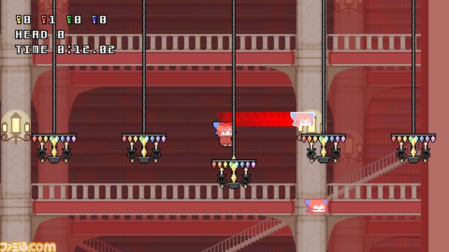 東方のパズルゲーム『クビナシリコレクション』Switch/Steam版が12月9日に配信決定。赤蛮奇が主人公の2Dアクションパズルゲーム