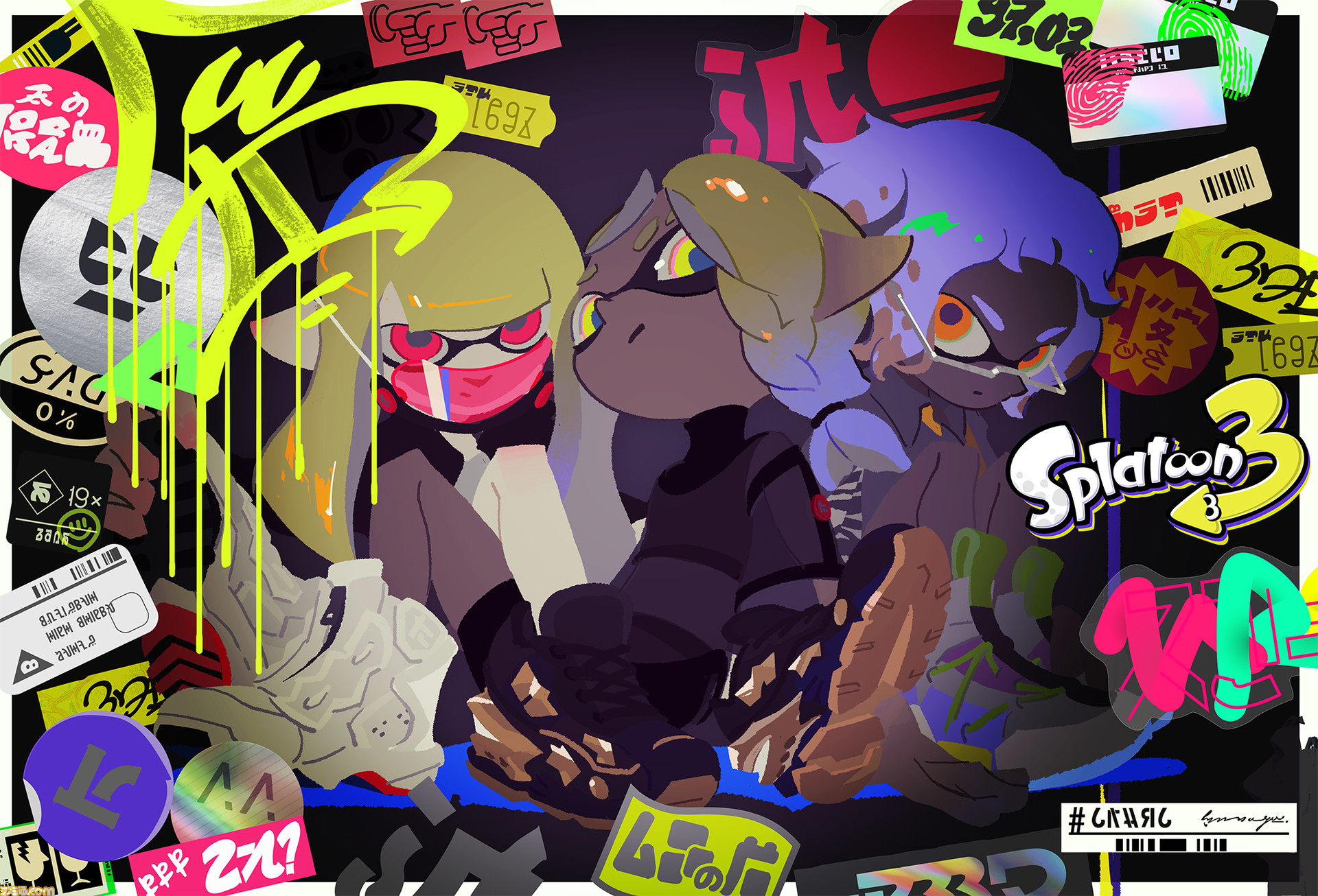 スプラトゥーン3 ハロウィンのイラストが公開 3 の新たな髪型をしたイカたちの姿が ゲーム エンタメ最新情報のファミ通 Com