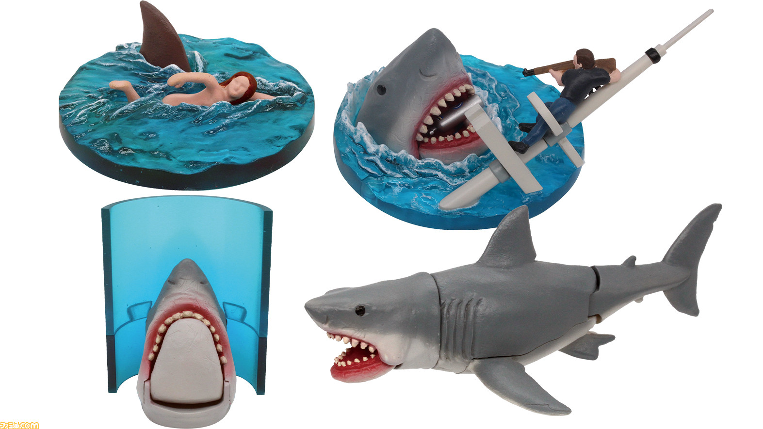 名作映画 ジョーズ のワンシーンを再現した Jaws フィギュアコレクション 12月下旬発売 口や尾びれが動く 巨大鮫 もラインアップ ゲーム エンタメ最新情報のファミ通 Com