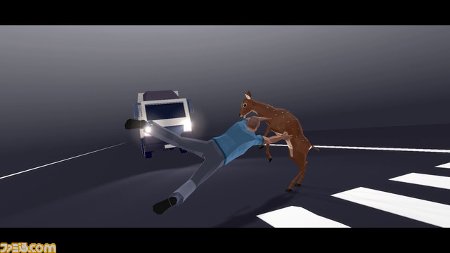 アクションゲーム『ごく普通の鹿のゲーム DEEEER Simulator』Steam版最新情報公開! 首が伸び、角が刺さり、二足歩行する鹿となって気ままに街を破壊する