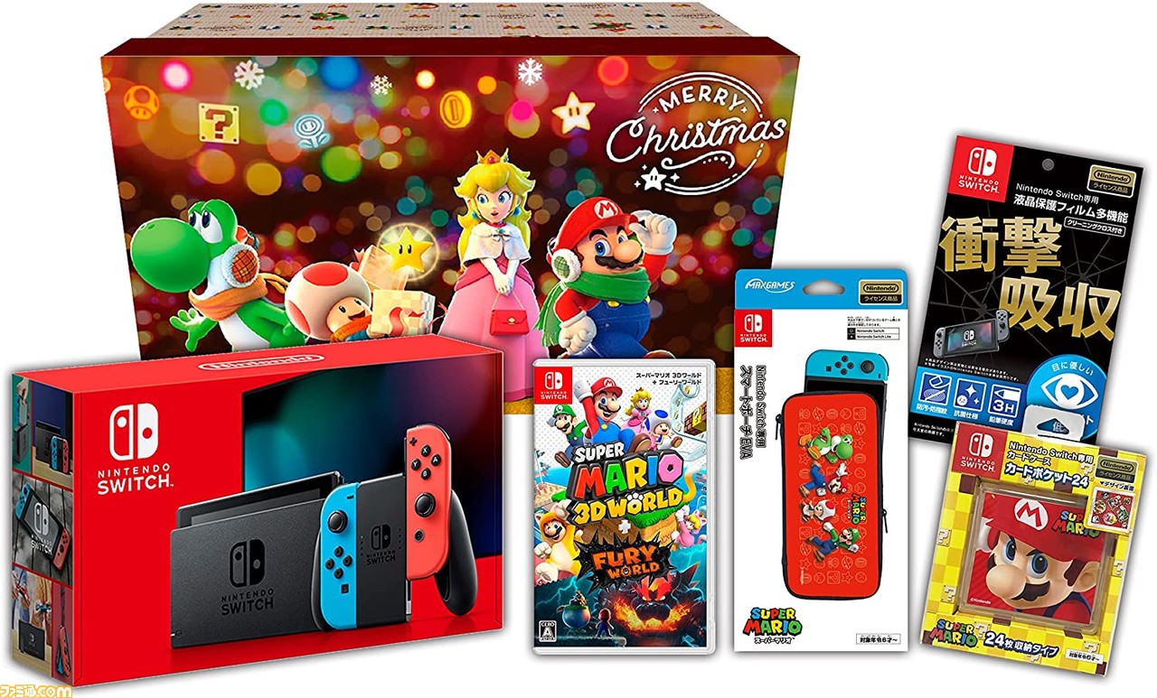 新品　任天堂　スイッチ　本体　switch　クリスマス　非売品　マリオバック付き