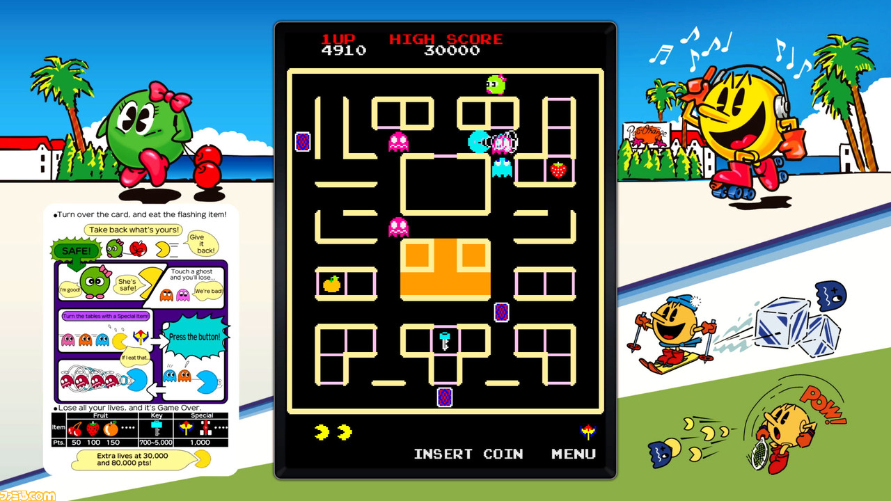 パックマン』の名作14タイトルを収録した『PAC-MAN MUSEUM+』が
