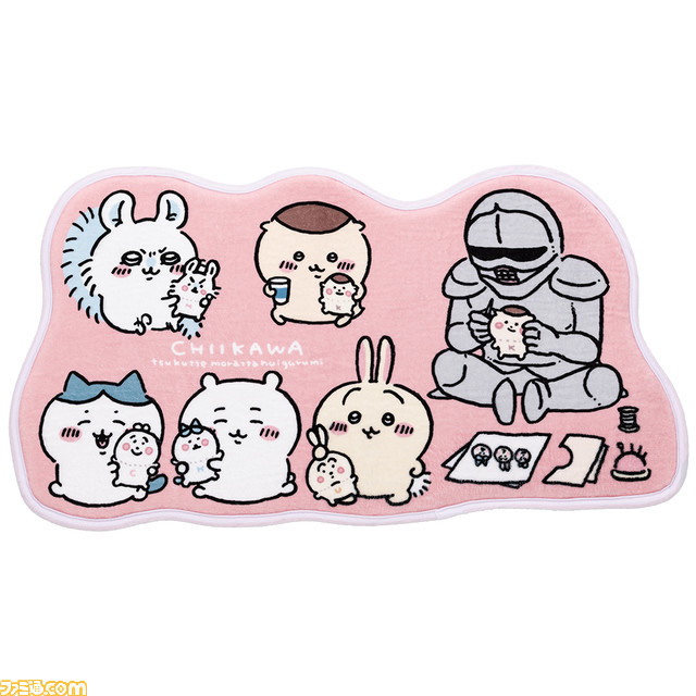 【ちいかわ】一番くじの全ラインアップが公開。鎧さん作のマスコットをぎゅっと持つ姿がかわいい。くりまんじゅうのグラスはカップ酒