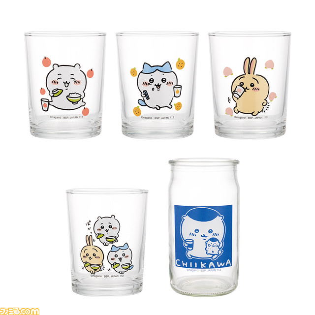【ちいかわ】一番くじの全ラインアップが公開。鎧さん作のマスコットをぎゅっと持つ姿がかわいい。くりまんじゅうのグラスはカップ酒