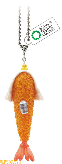 えびふらいふ氏愛用のエビフライや小物を忠実に再現&ミニチュア化! “えびふらいふ ボールチェーンマスコット”が12月24日より全国のカプセル自販機機にて発売