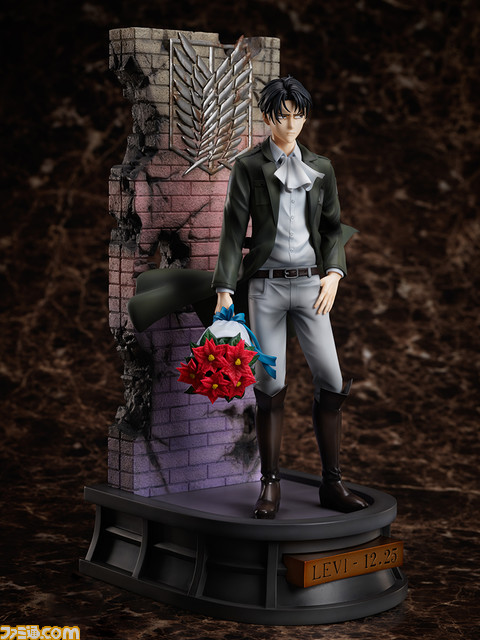 『進撃の巨人』よりリヴァイのバースデイフィギュアが予約開始。MAPPAによるお誕生日お祝いイラストがモチーフ