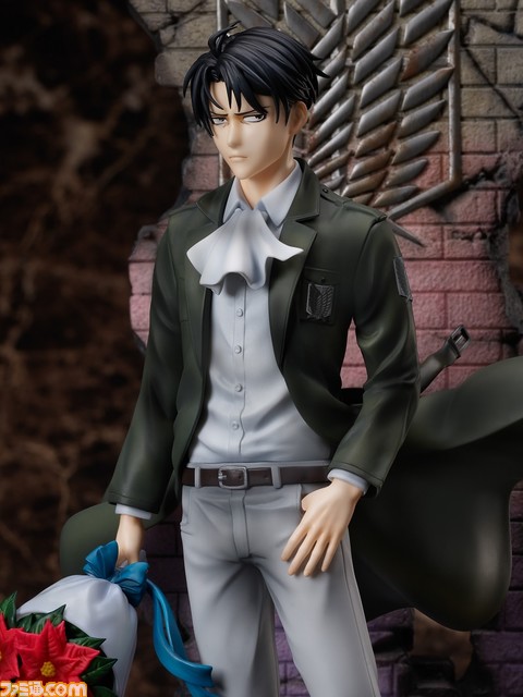 『進撃の巨人』よりリヴァイのバースデイフィギュアが予約開始。MAPPAによるお誕生日お祝いイラストがモチーフ