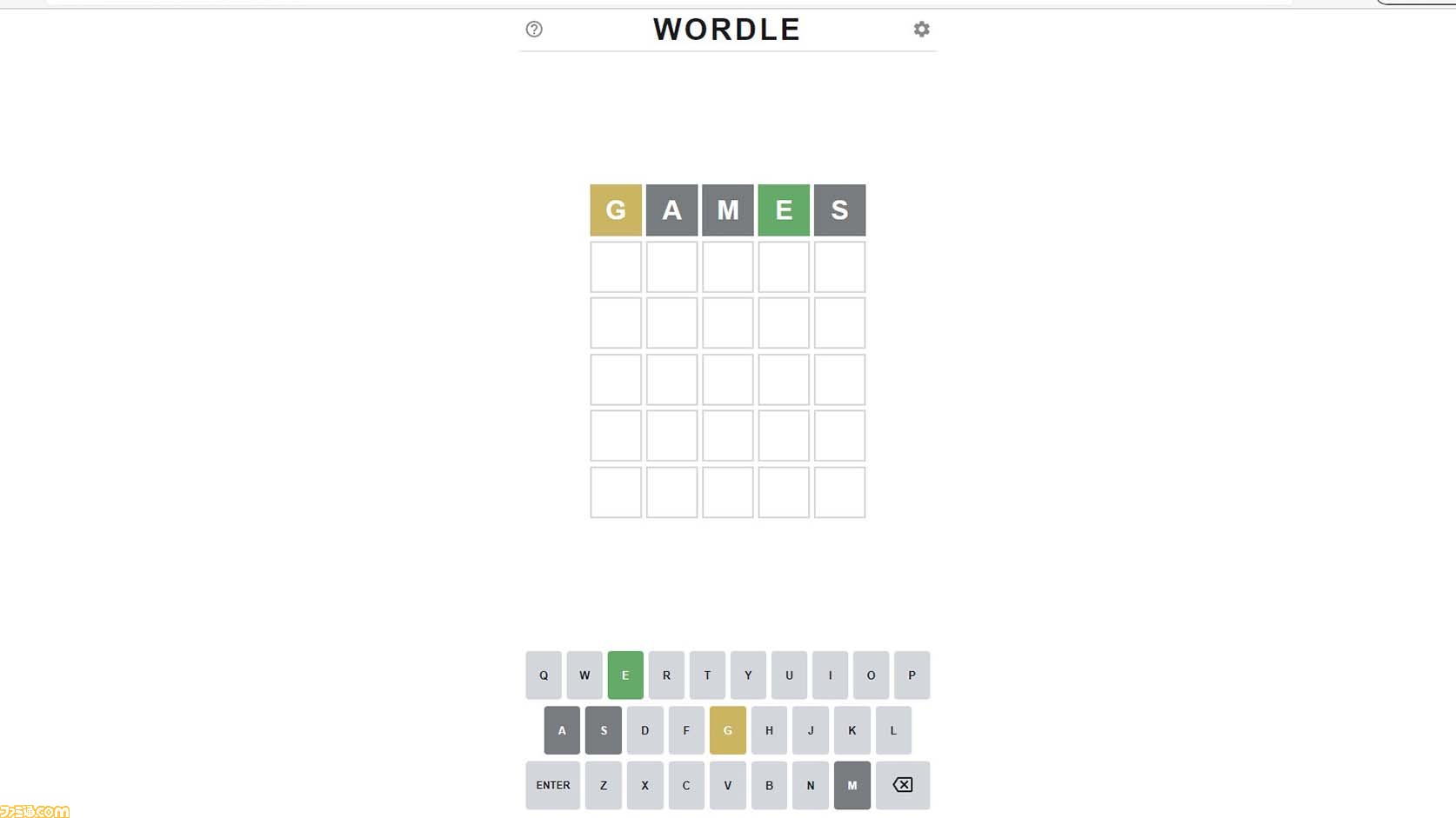 Wordle 海外のtwitter界隈でジワジワ盛り上がりつつある単語当てゲーム ゲーム エンタメ最新情報のファミ通 Com