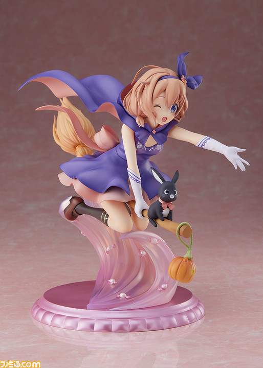 ごちうさ』ココアが魔女っ子スタイルで立体化。夜空を飛ぶワン