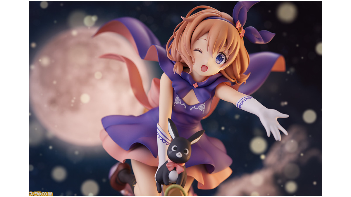 ごちうさ』ココアが魔女っ子スタイルで立体化。夜空を飛ぶワンシーンを