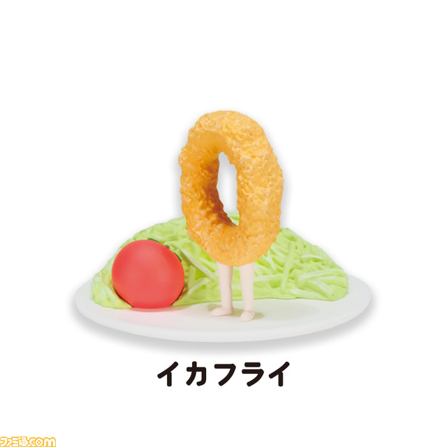 野生化したフライたちがカプセルトイに登場。エビフライ、アジフライ、イカフライ、コロッケ、しいたけフライの5種がラインアップ