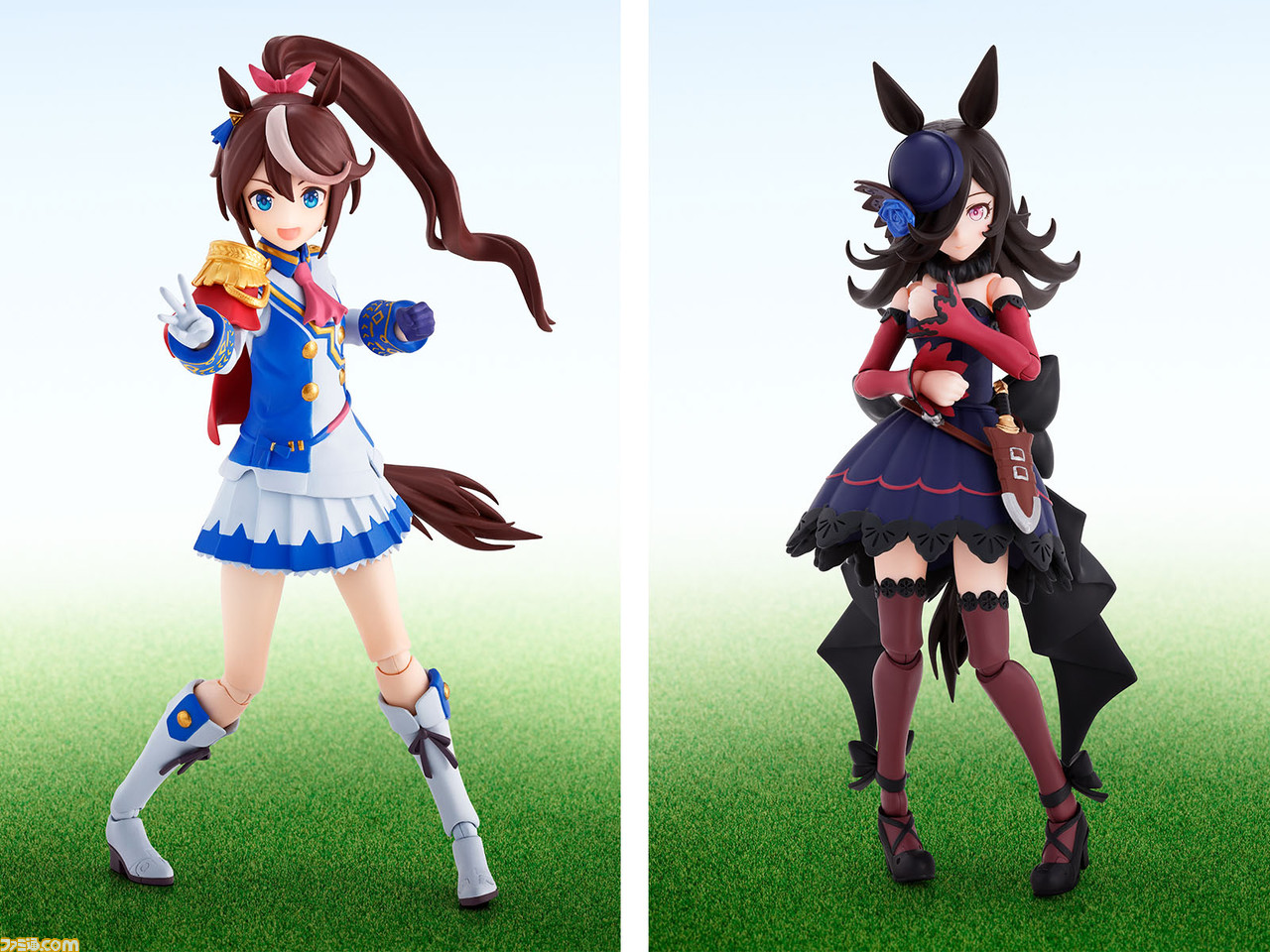 ウマ娘』トウカイテイオーとライスシャワーの彩色済み可動フィギュアが