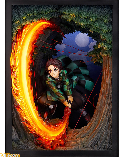 『鬼滅の刃』“ヒノカミ神楽 円舞”を放つ炭治郎のフィギュアが登場。那田蜘蛛山の背景や“累の糸”など名シーンを完全再現