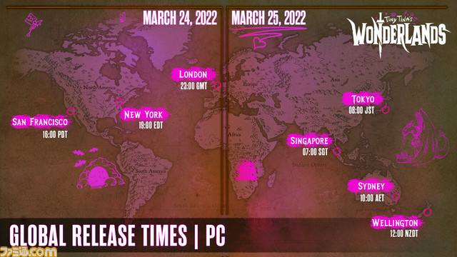 TTWL PC Release Times