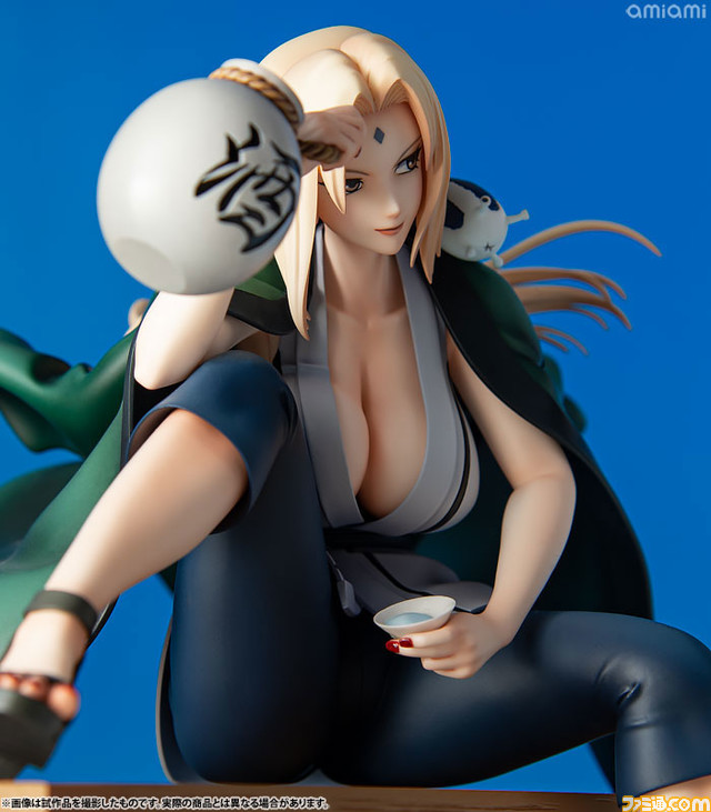 『ナルト』より綱手のフィギュアが再販! 戦いから離れ、お酒を片手にリラックスした様子を再現