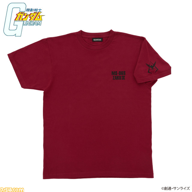 『ガンダム』ガンダムやシャア専用ザクなどシリーズの機体をモチーフにしたTシャツが登場。本日3月22日より“バンコレ!”にて予約販売開始