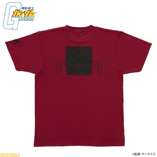 『ガンダム』ガンダムやシャア専用ザクなどシリーズの機体をモチーフにしたTシャツが登場。本日3月22日より“バンコレ!”にて予約販売開始