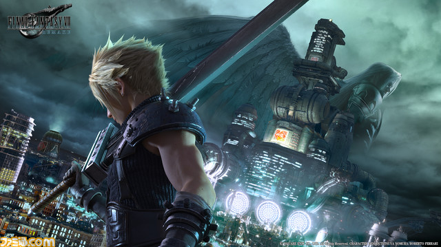 『FF7 リメイク』クラウドが“キングダムハーツ”の前に佇むビジュアルを公開。『キングダム ハーツ』20周年を祝うアンサービジュアル