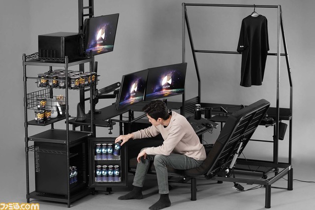 バウヒュッテより“電動ゲーミングベッド”が発売。背部と脚部が別々に稼動してどんな姿勢にもフィット。一日中ベッドの上でごろごろしながらゲームがプレイ可能に！