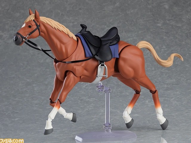 栗毛、黒鹿毛の馬がアクションフィギュア“figma”になって本日(4/8)より予約開始。ほかのfigmaシリーズと組み合わせて遊べる!