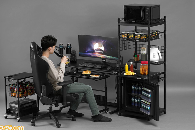 バウヒュッテよりデスクの横に冷蔵庫 レンジを収納する デスク飯パントリー 発売 ゲームの合間などにいつでも美味しい デスク飯 を用意することが可能に ゲーム エンタメ最新情報のファミ通 Com