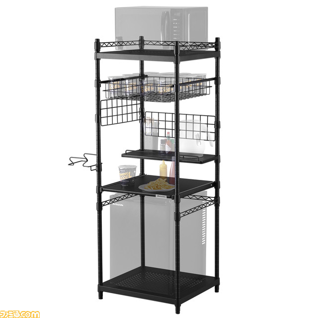 バウヒュッテよりデスクの横に冷蔵庫&レンジを収納する“デスク飯パントリー”発売。ゲームの合間などにいつでも美味しい“デスク飯”を用意することが可能に！