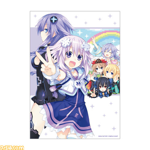 『超次元ゲイム ネプテューヌ』のオンラインくじがくじ引き堂に登場。華やかな衣装を身にまとった四女神たちやアクリルプレートなどがラインアップ