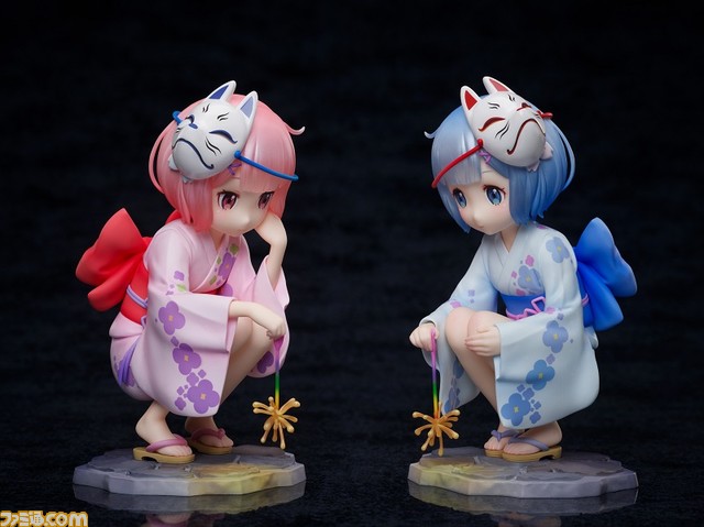 『リゼロ』幼少期のラム&レムが浴衣姿でフィギュア化。仲良く線香花火を楽しむ様子を再現