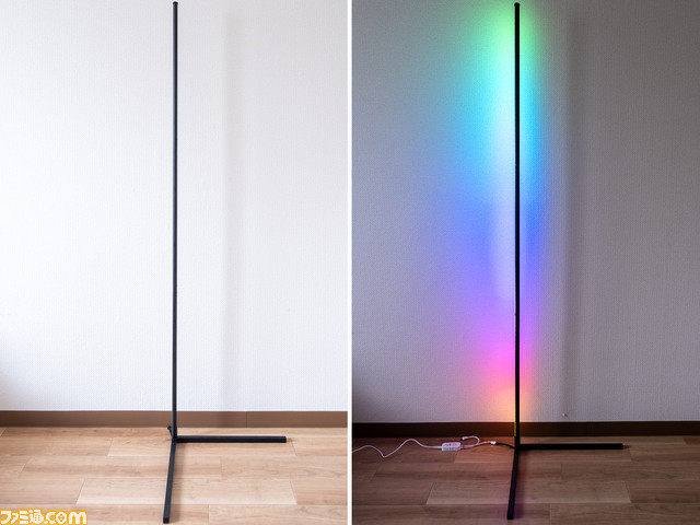【ゲーミング棒】間接照明ライト『ゲーミングフロアライト』が発売。ゲームや音楽に合わせて光る棒で室内をギラギラにしよう