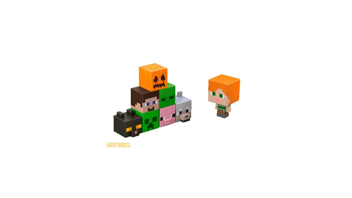 マインクラフト　モブヘッドミニフィギュア　全5種類セット　新品 マテルのミニフィギュア「マインクラフト モブヘッドミニ