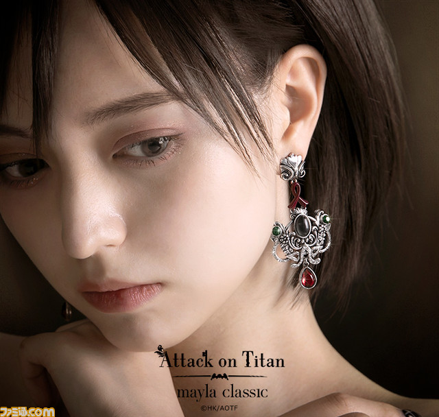 『進撃の巨人』エレンやミカサ、リヴァイらの強さと色気を詰め込んだピアスなどが本日（5/28）12時発売。体温が2℃上がるブランド“マイラクラシック”とのコラボレーション
