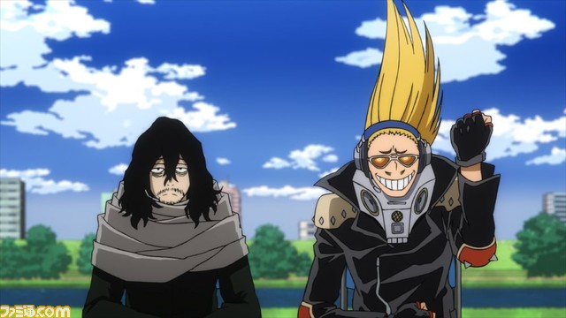 アニメ『ヒロアカ』“HLB”と“笑え!地獄のように”の先行カットが解禁。初登場のシシドとミスター・スマイリーのデザインとキャスト情報も公開