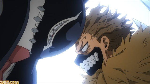 アニメ『ヒロアカ』“HLB”と“笑え!地獄のように”の先行カットが解禁。初登場のシシドとミスター・スマイリーのデザインとキャスト情報も公開