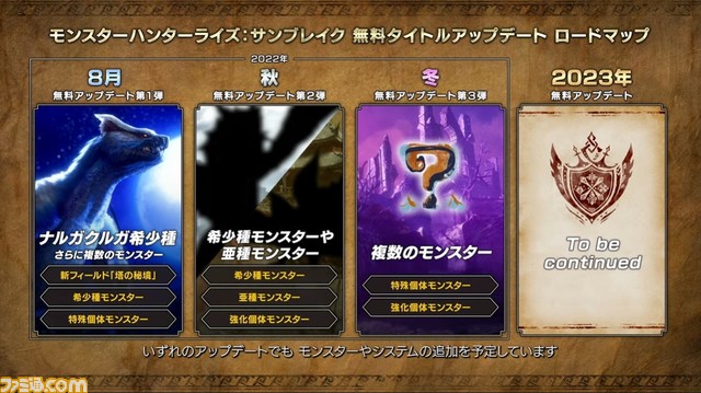 『モンハンライズ：サンブレイク』月迅竜 ナルガクルガ希少種が登場する無料アプデ第1弾が8月に配信【カプコンショーケース】