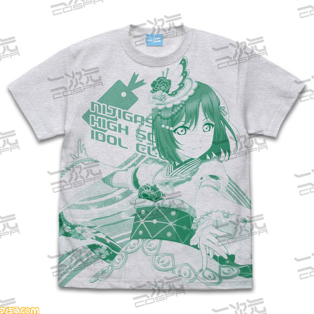 『ラブライブ！虹ヶ咲』各メンバーが全面にデザインされたTシャツが予約受付中。上原歩夢や中須かすみ、桜坂しずくなど全12種がラインアップ