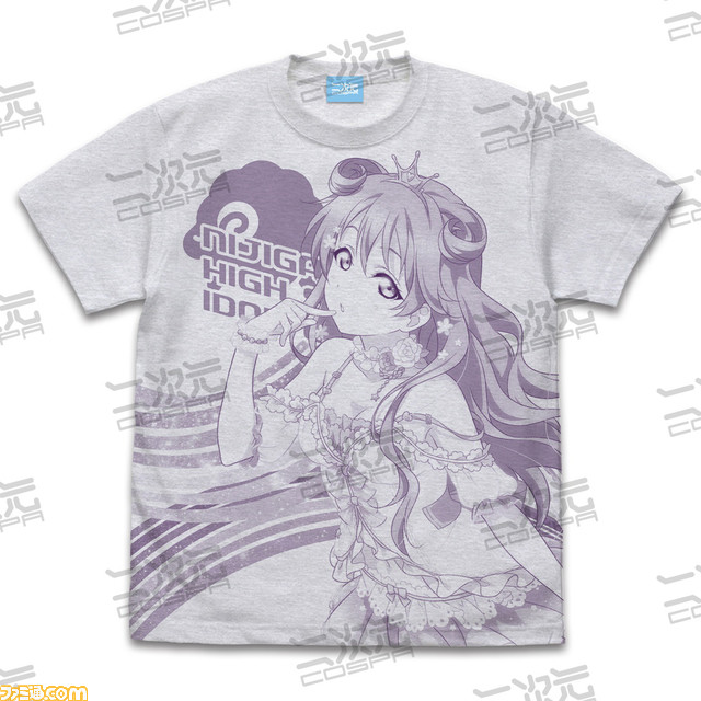 『ラブライブ！虹ヶ咲』各メンバーが全面にデザインされたTシャツが予約受付中。上原歩夢や中須かすみ、桜坂しずくなど全12種がラインアップ