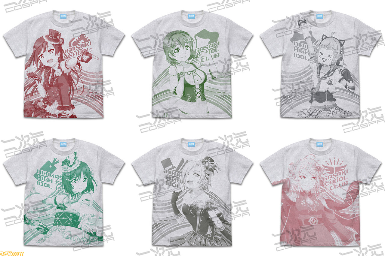 ラブライブ！虹ヶ咲』オールプリントTシャツが登場。上原歩夢、中須 